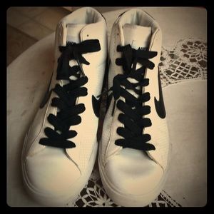 Nike white and black classic high tops